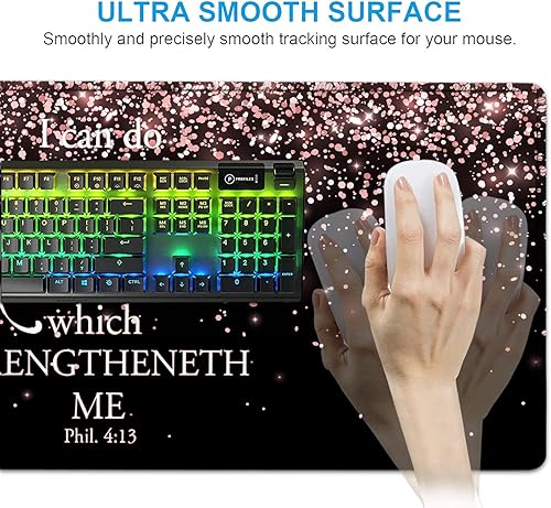 Miniatura 5 de Alfombrilla de mouse grande para videojuegos, reposamuñecas de teclado de espuma viscoelástica, alfombrilla de escritorio de oficina extendida,