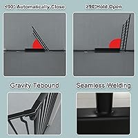 Vista 6 de UVIPC Puerta de gato extra alta de 61.02 pulgadas, puerta ancha montada a presión, puertas blancas para gatos para puertas