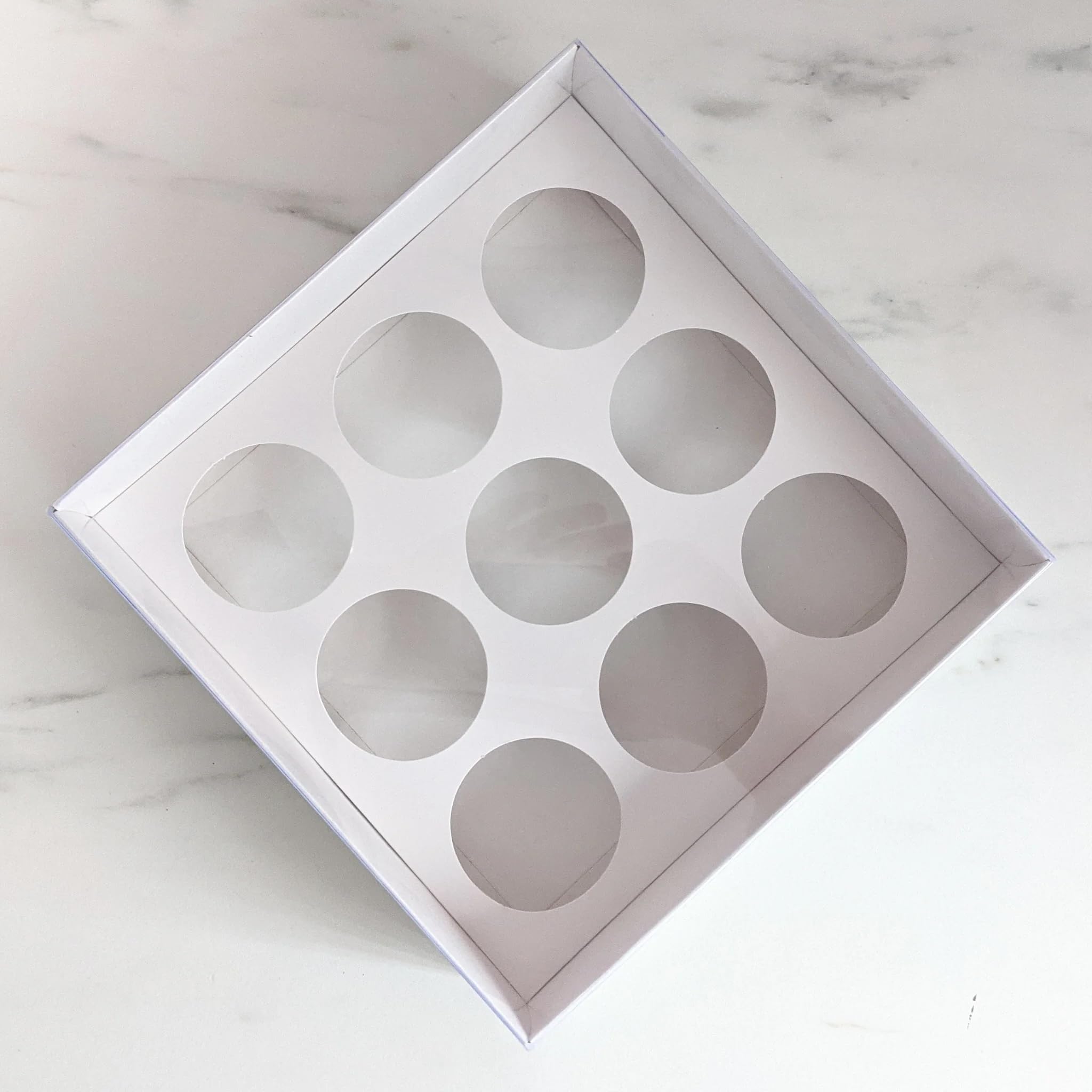Cake N Bake White Cake N Cake Clear Lid Cupcake Boxes (9 Hole X 5)