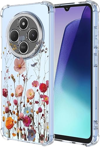 for Xiaomi Redmi 14C Case with Colorful Pretty Flower Series Anti-Drop Soft Shell Case for Xiaomi Redmi 14C,Pretty Flower