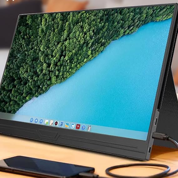Lightweight Portable Monitor 1080p USB C Travel Monitor For Laptop PC External Second Computer Accessory Portable Screen for Gaming and Work