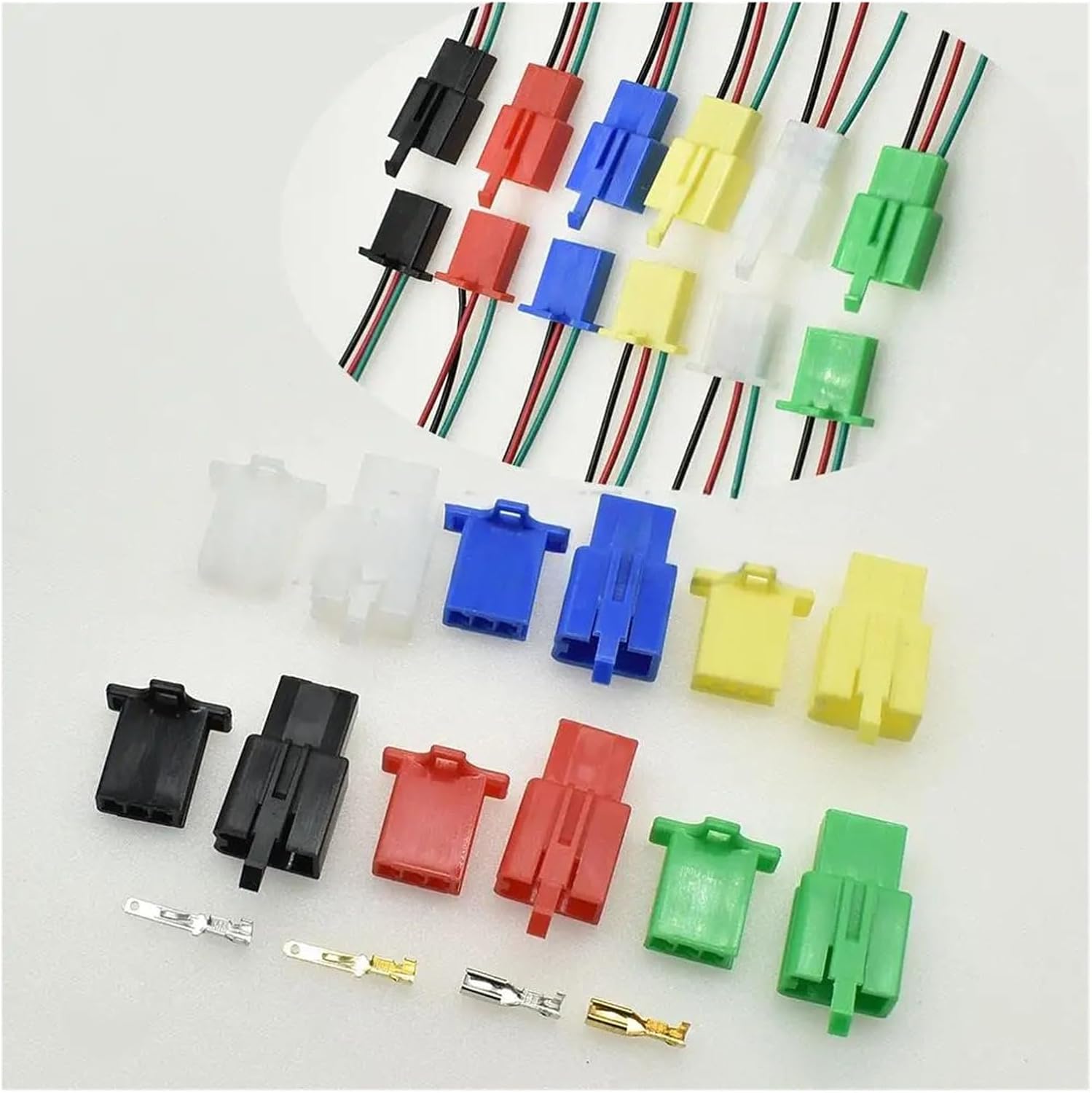 SSXLSMYXGS 5Sets 3Pins Female Male 6030-3991 6040-3111 Car Plastic Housing Wire Harness Connector with Wires Or with Terminal DJ7031A-2.8-11/21 SSXLSMYXGS(Multi)