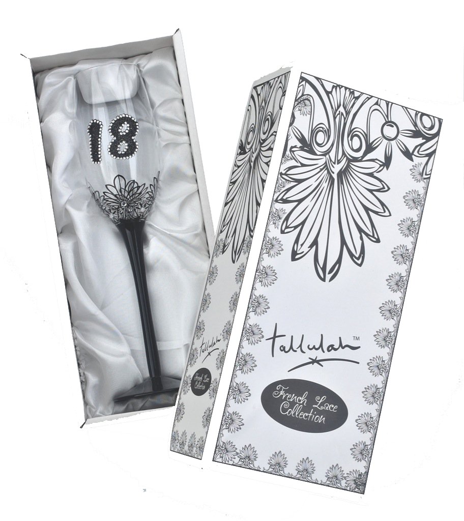 Boxer Gifts Age 21 French Lace Champagne Flute, Clear