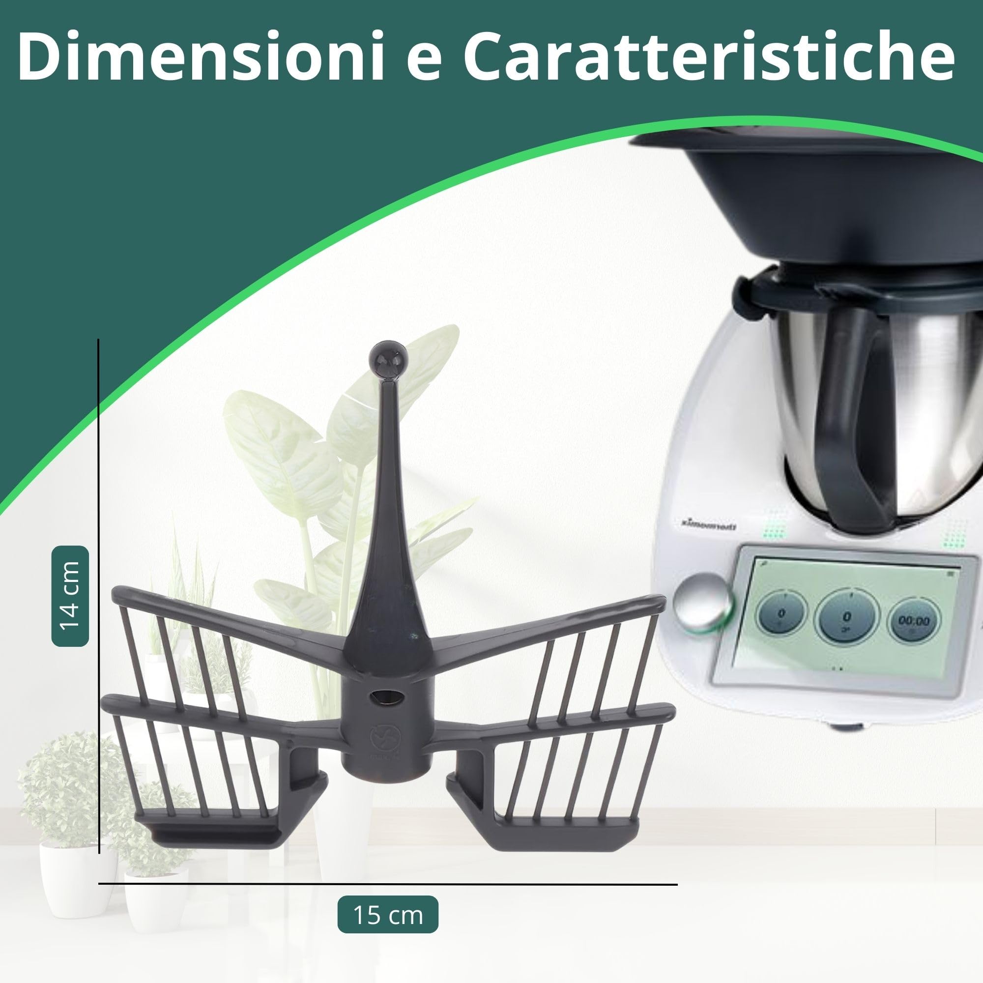 NAMAI - Thermomix Butterfly TM5/TM6/TM31, 100% Compatible Replacement, Food Grade ABS Plastic, Thermomix Accessories TM5, Easy to Install (Butterfly TM 5/6/31) - 3