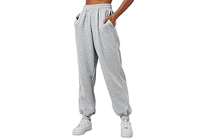 AUTOMET Women's Lounge Baggy Cinch Bottom Sweatpants Joggers High Waist Pants for Teens