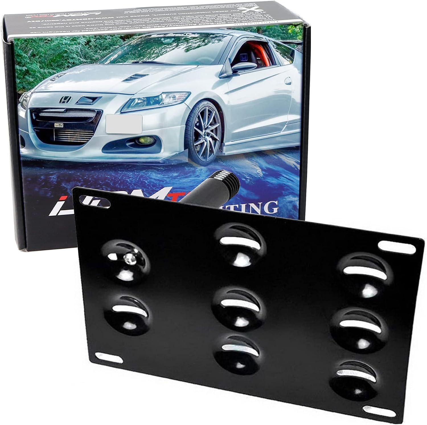 iJDMTOY Tow Hook License Plate Mounting Kit for Honda CR-Z/Fit/Insight