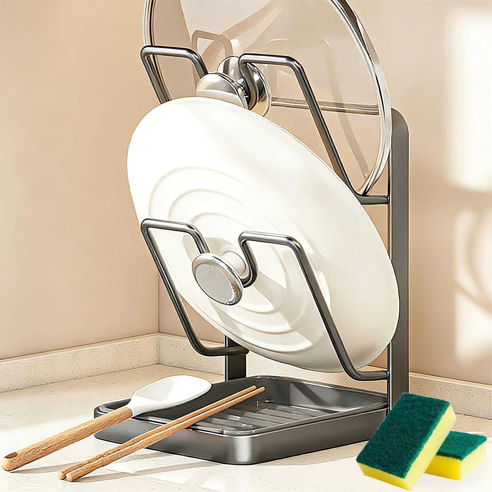 Amazon.com: GDSAFS Kitchen Pot Lid Storage Rack, Pot Lid Holder