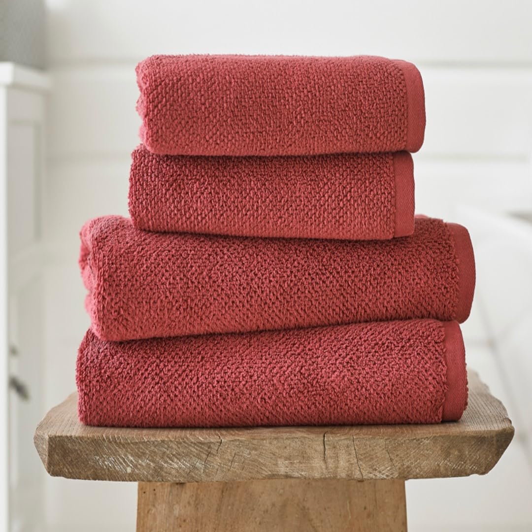 Deyongs Romeo Luxury Textured Quik Dri 100% Cotton Towels in Raspberry | Size: Hand Towel