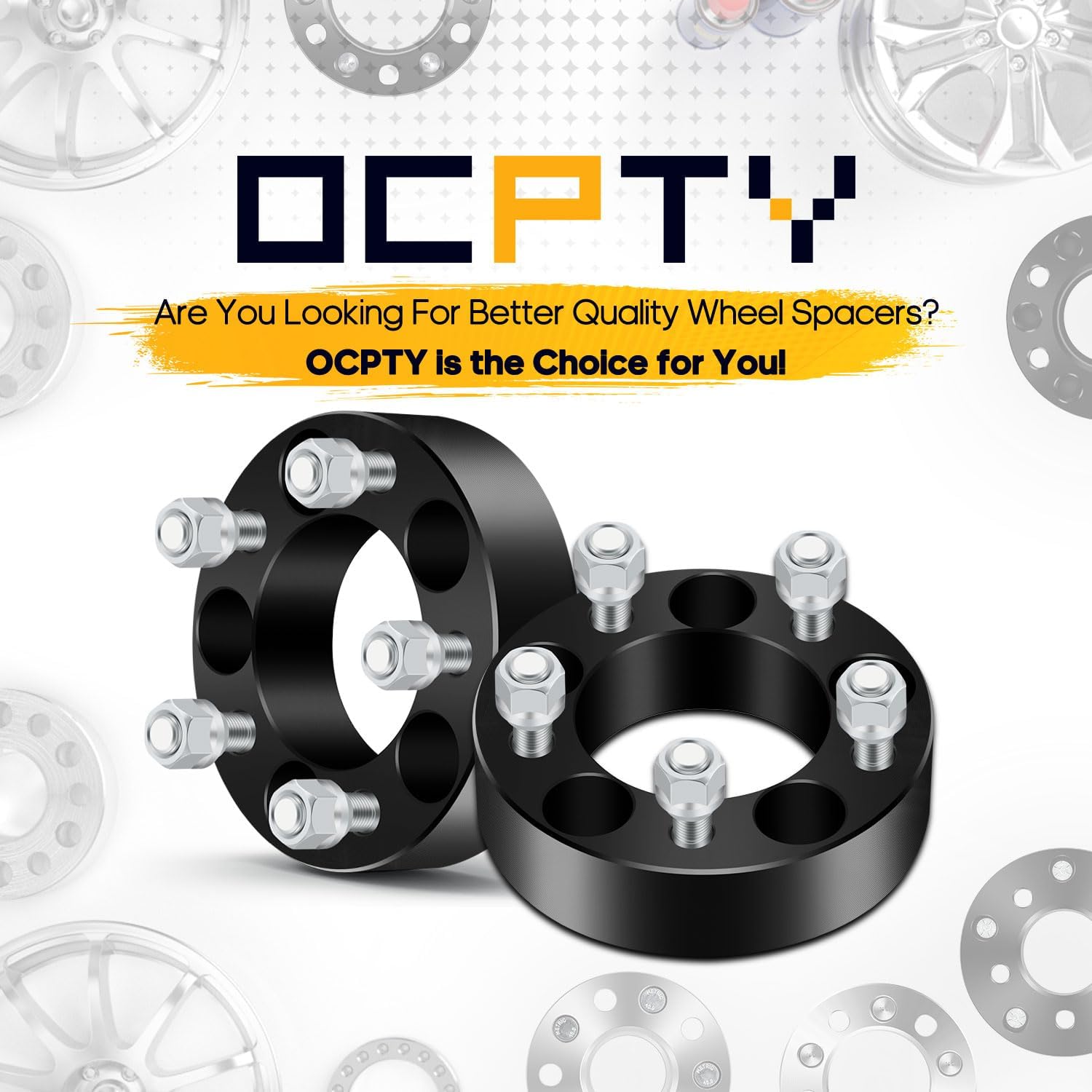 OCPTY 1.5 inch 5x4.5 to 5x4.5 Wheel Spacers 5x114.3 5 Lug with 1/2" x20 fit for 1992-2011 for Crown Victoria Wheel Spacers| 2007-2013 for Edge Wheel Spacers|1991-2010 for Explorer Wheel Spacers 2PCS
