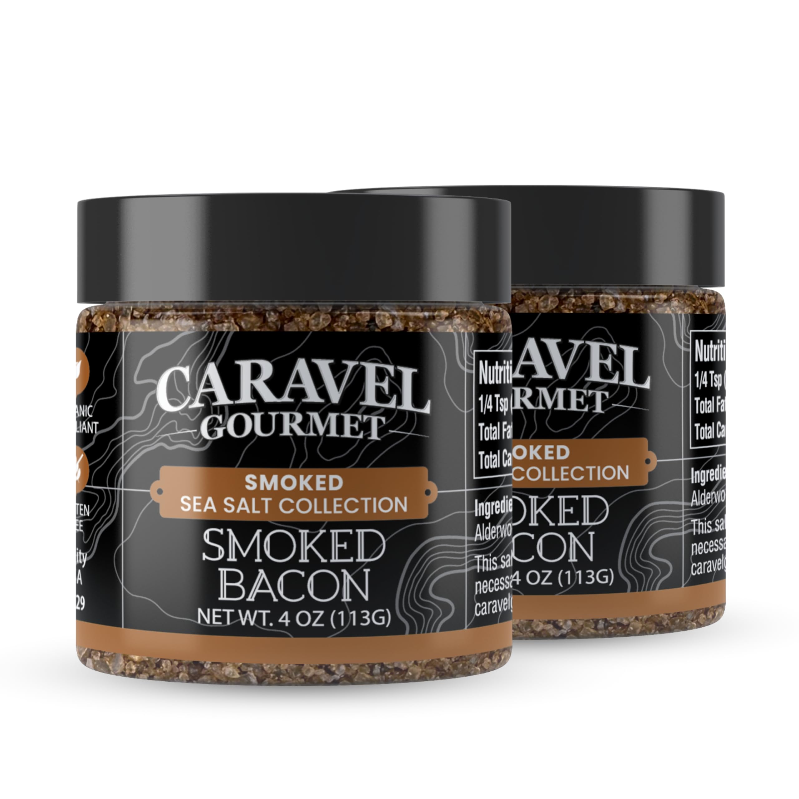 Smoked Bacon Sea Salt - 4 oz Jar 2-Pack