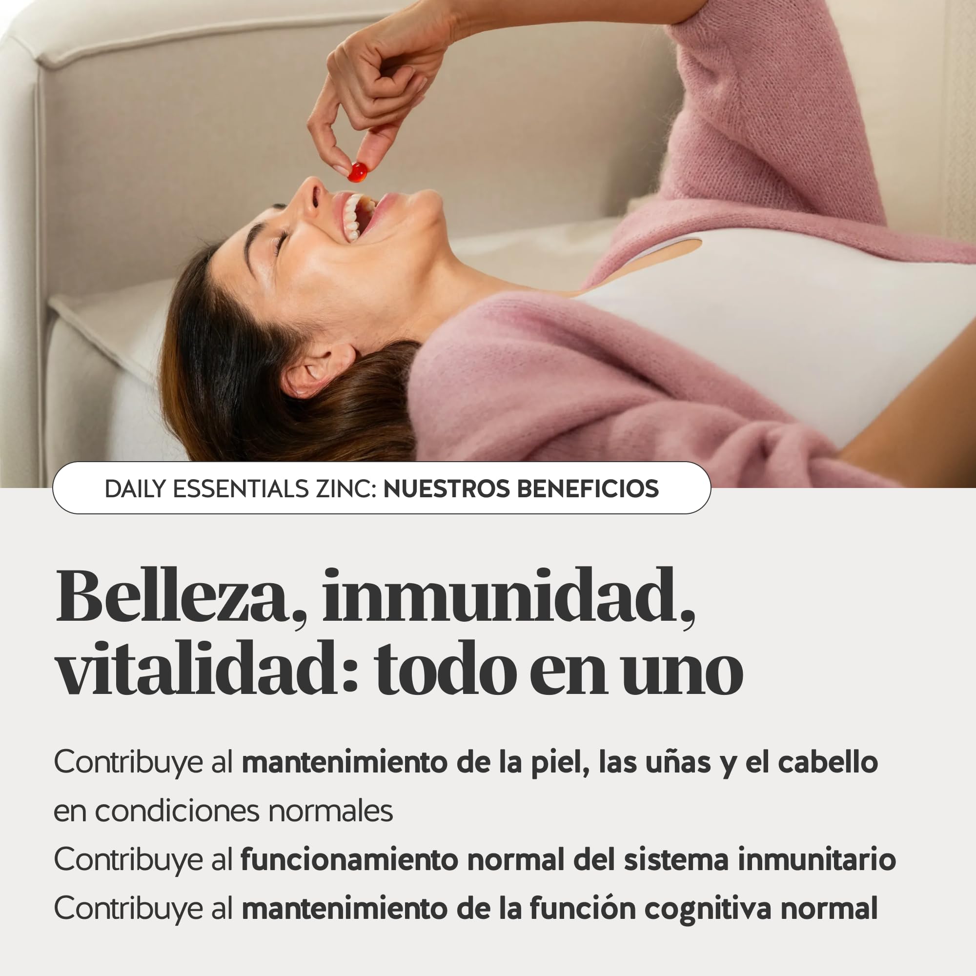 Bears with Benefits - Gominolas Zinc - Pelo & Uñas - 60 unidades | Zinc 25 mg - Zinc - Cura de 2 meses - Sin Azúcar, Vegano