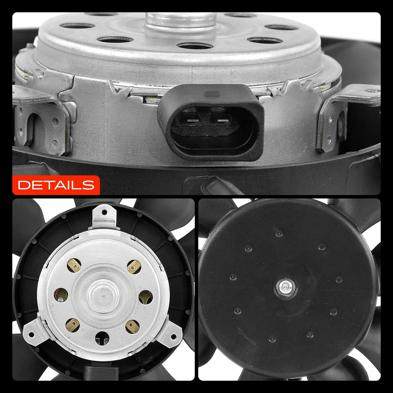 Frankberg Ventola di raffreddamento Ventola Radiatore ad acqua Compatibile con A4 Avant 8K5 2.0L Q5 8RB 2.0L A4 Avant 8K5 1.8L Q5 8RB 3.0L A6 Avant 4G5 4GD 3.0L Replace# 622940