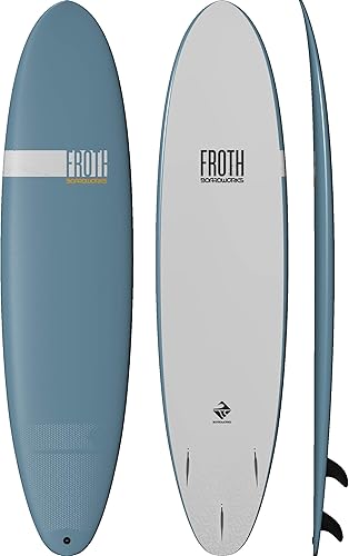 Miniatura 26 de Tabla de surf suave Boardworks Froth - Tabla de Wakesurf - 3 colores, 5 tamaños de 5 a 9 pies Papaya