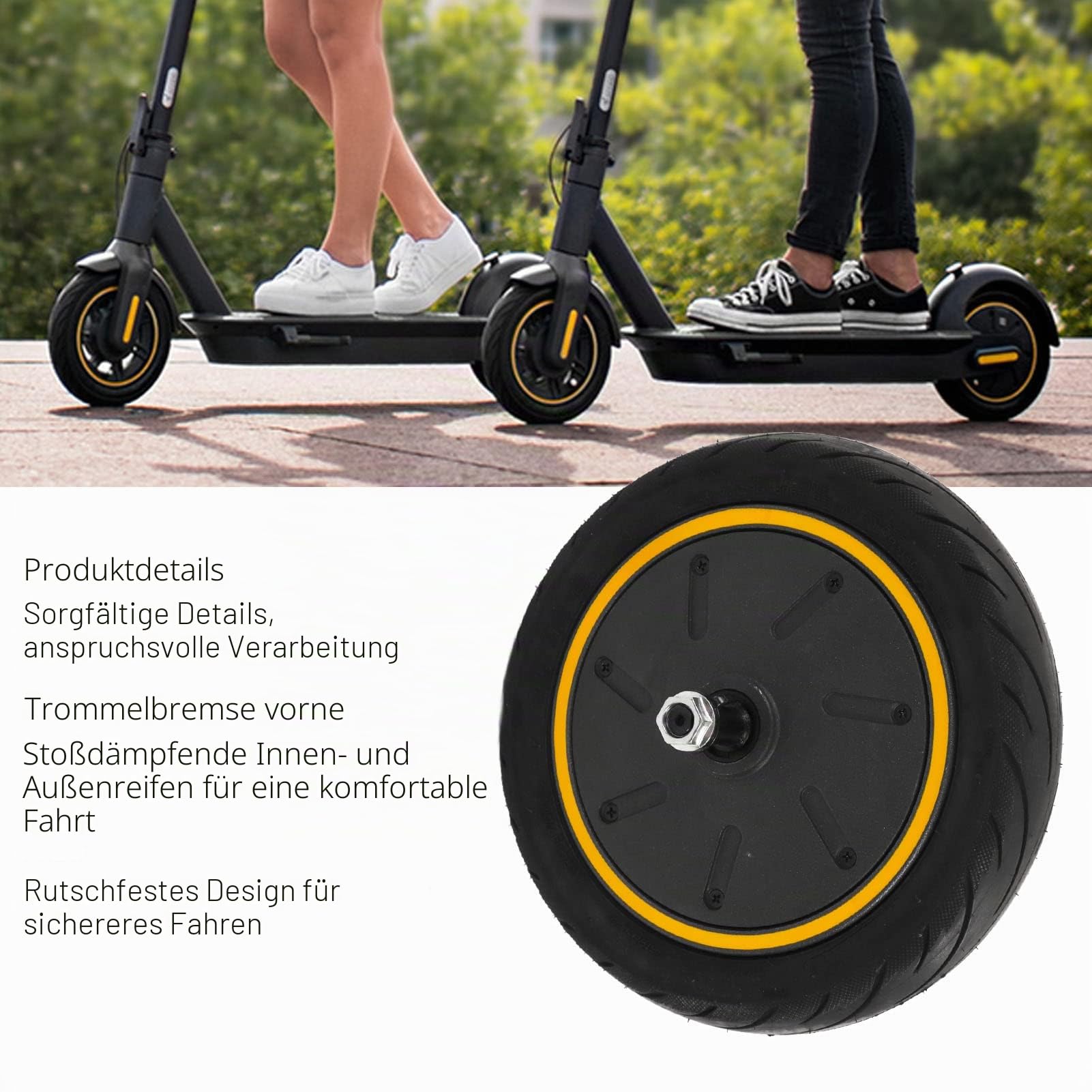 Elektro-Roller Nabenmotor, 350W Gummi-Hinterradantrieb Motor Ersatz für Ninebot MAX G30, Folding Electric Scooter Reparatur Teile, Anti-Rutsch-Nabenmotor mit höherer Drehzahl, Scooter Zubehör
