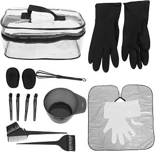 Didiseaon 1 Set Hair Coloring Tools Hair Dye Brush and Bowl Kit for Home and Salon Use Includes Ear Covers and Gloves