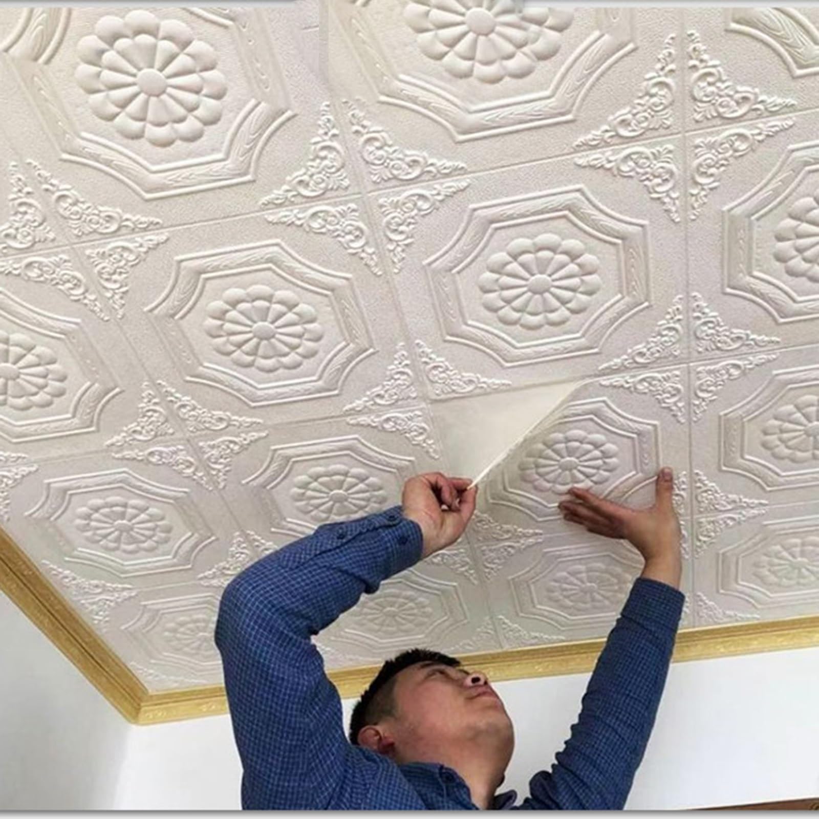 Baldosas decorativas techo impermeables que evitan reformas y ruidos molestos