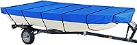 Vista 8 de iCOVER Cubierta para lancha Jon de 12 pies, cubierta impermeable de poliéster de grado marino resistente a los rayos UV, cubierta de amarre