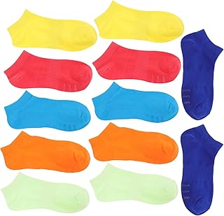 Abaodam 6 Pairs Low Top Crew Socks Sports Socks for Women Kids Cotton Socks Low No Show Socks for Women No Show Toe Socks Color Socks Sock for Men Ankle Sock for Women Men Socks Lining Man
