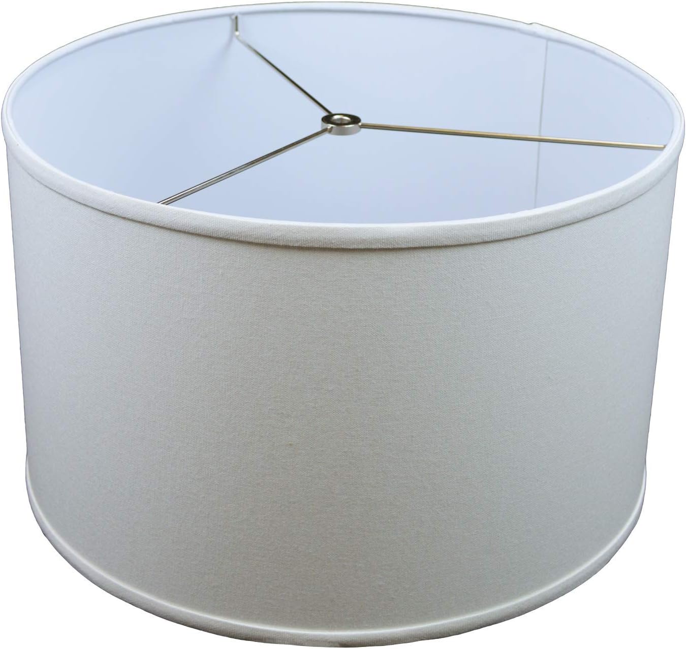 FenchelShades.com Lampshade 21" Top Diameter x 21" Bottom Diameter x 12" Slant Height with Washer (Spider) Attachment for Lamps with a Harp (Linen Black)