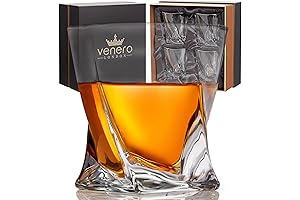 Venero Crystal Whiskey Glasses - The Perfect Touch of Luxury for Your Drinks