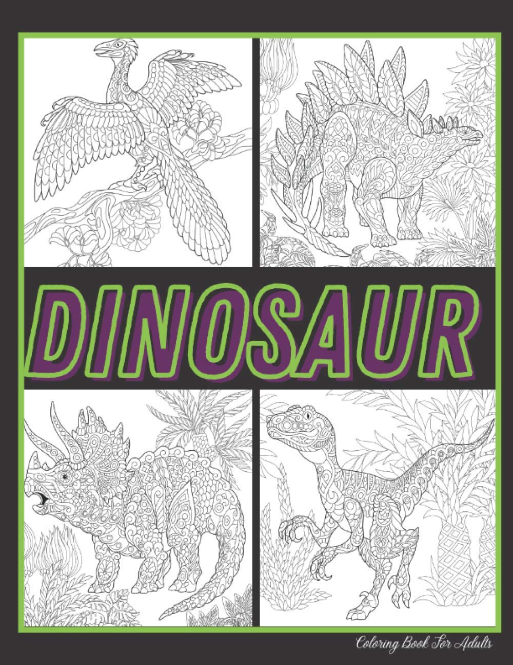 Dinosaur Coloring Book for Adults: An Advanced Coloring Book for Adults, Elderly, Teens, and Kids