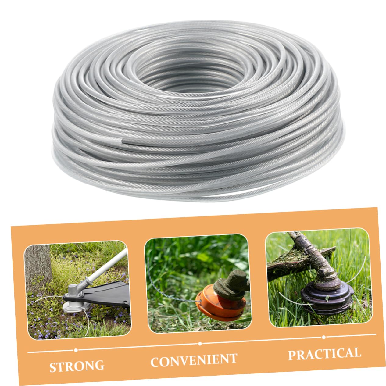 Kisangel 5piezas Cuerda para Desbrozadora De Resistente Al Compatible Cortacésped y Recortadoras para y Áreas Verdes