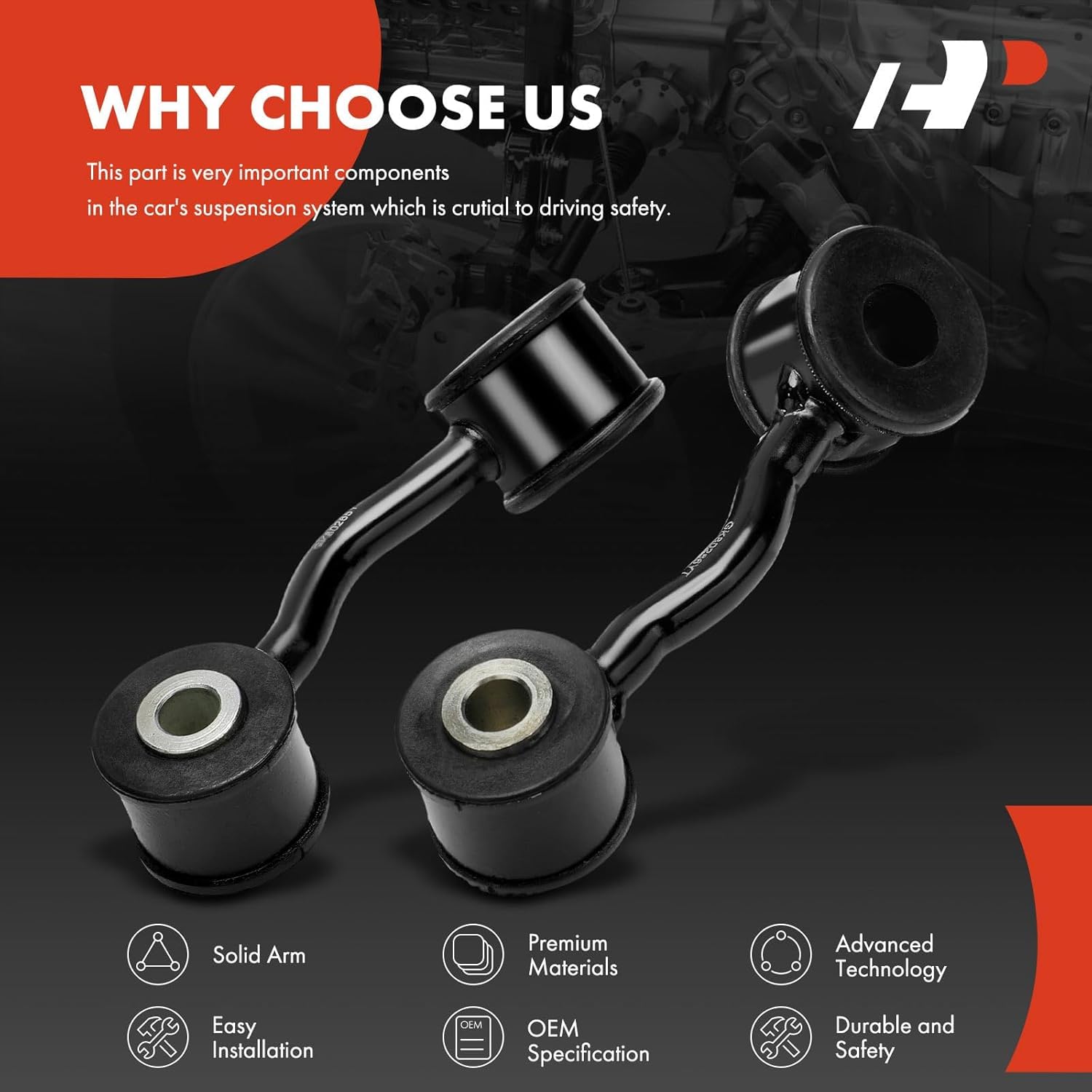 A-Premium 2 x Rear Sway Bar Links Stabilizer Bar Links, Compatible with Chevrolet Malibu 1997-2003, Classic 2004-2005 & Oldsmobile Alero 1999-2004, Cutlass 1997-1999 & Pontiac Grand Am 1999-2005
