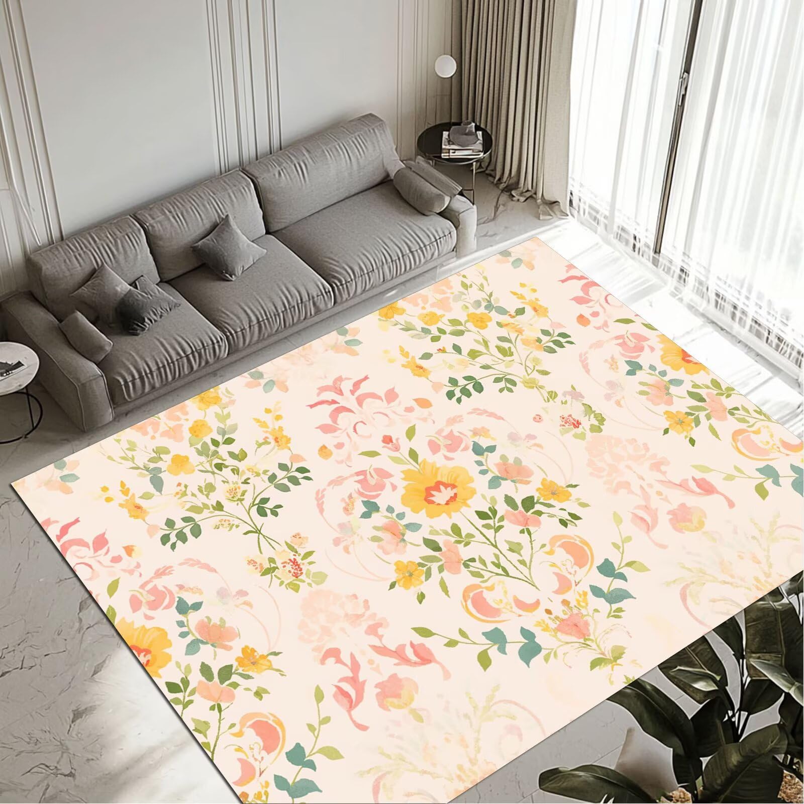 Tapis Flower antidérapant 50x80cm, finis les glissades et les tapis sales