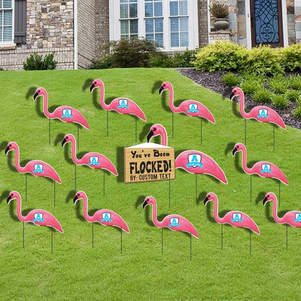 Amazon.com : VictoryStore Yard Sign - Flamingo Flocking