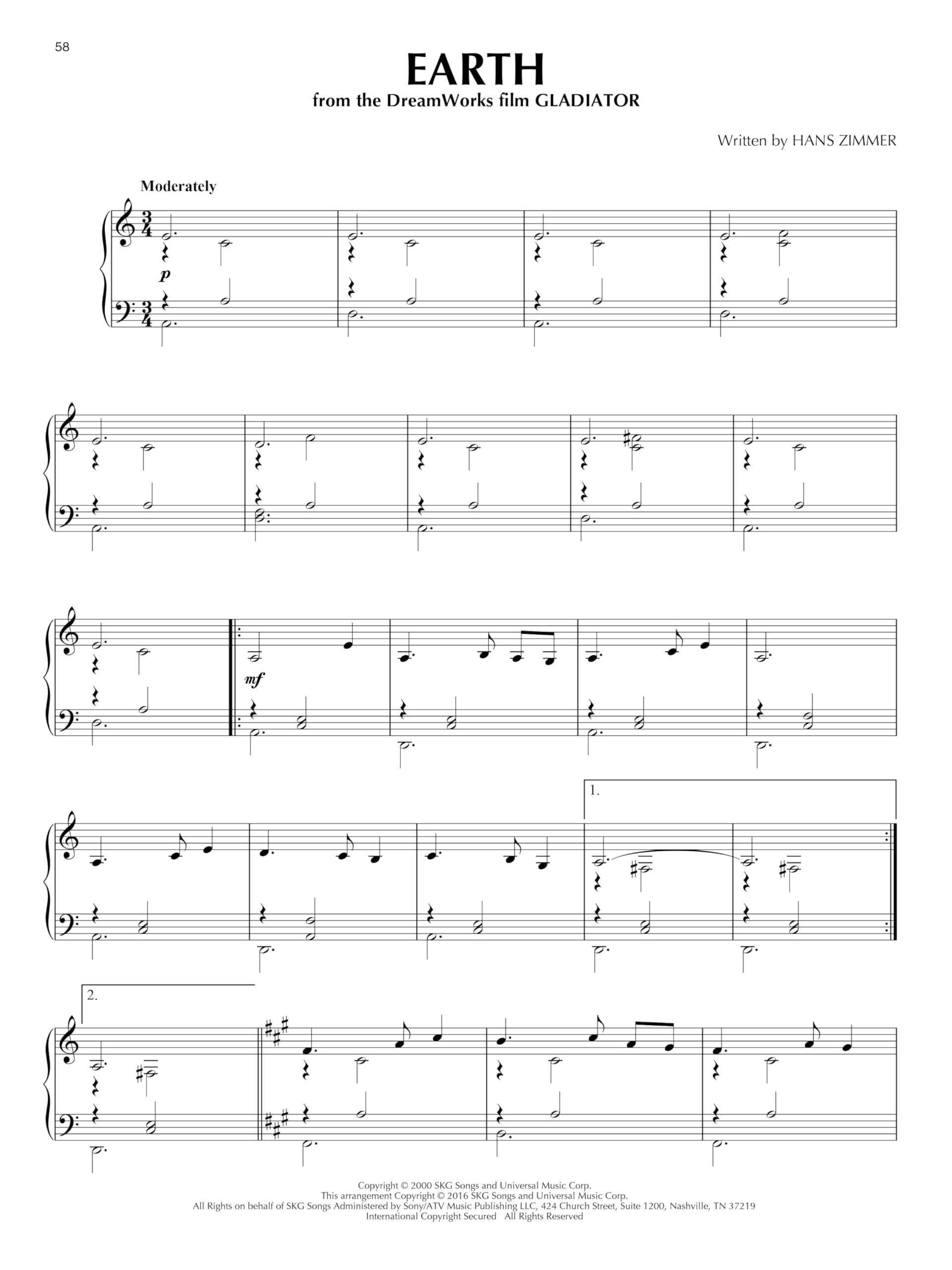 The best movie themes ever piano: Piano Solo