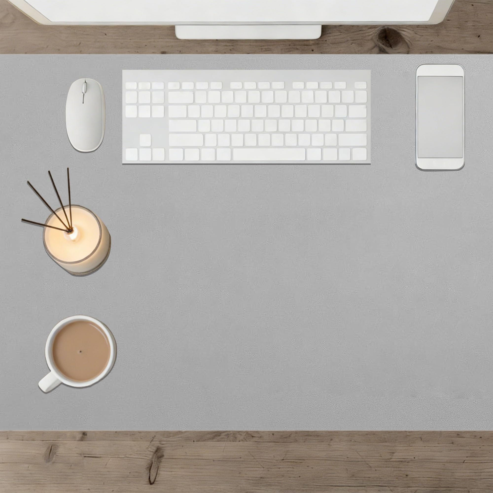Office Desk Mat 70 x 94 cm Waterproof Laptop Desk Mat Spill Resistant Durable Design for Home and Office Accessories, Grey