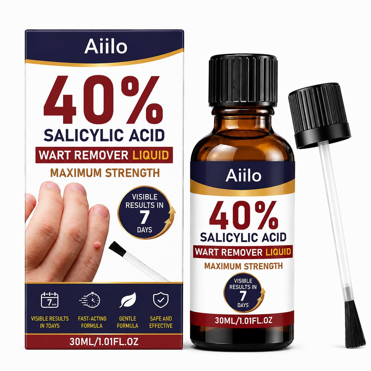 Wart Remover Salicylic Acid for Common and Plantar Warts 30 ML