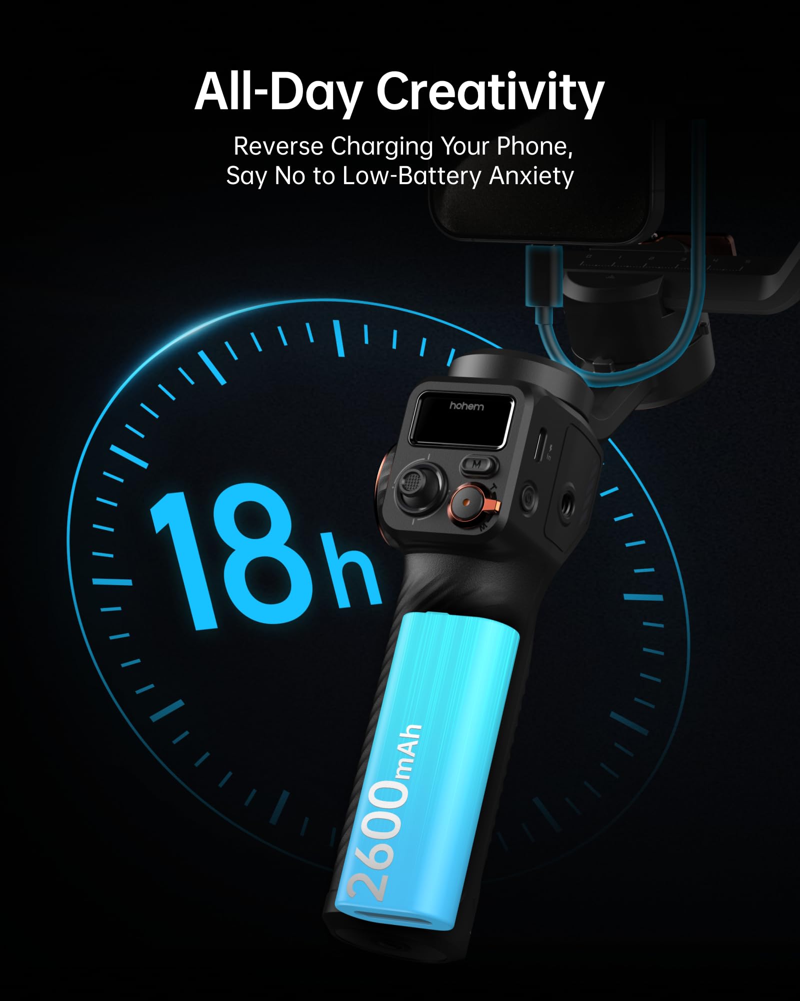hohem M6 Kit スタビライザー ジンバル 磁気AI追跡 Hohem iSteady M6 – AI Tracking Gimbal for Android & iPhone