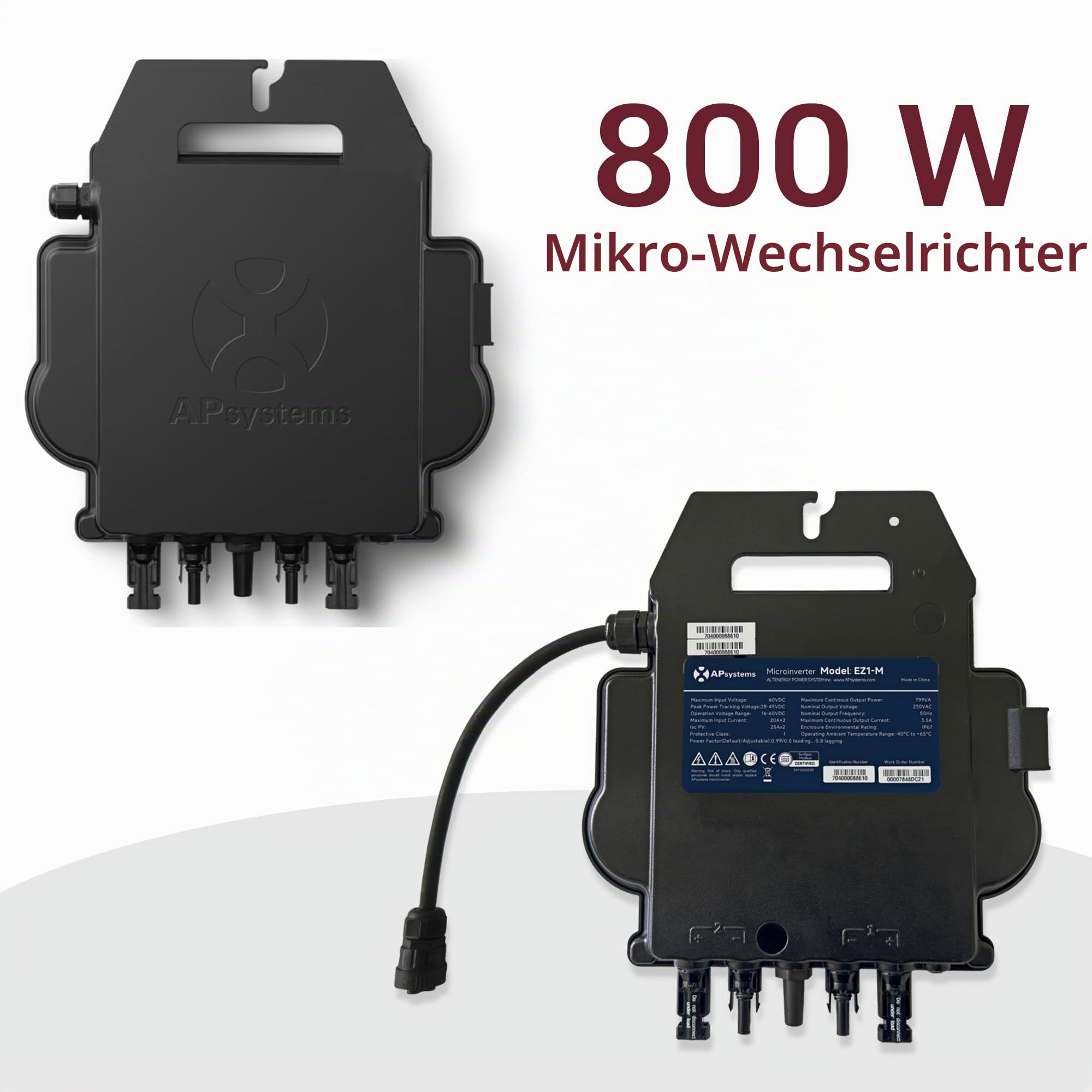 1720W Balkonkraftwerk mit Speicher SPS 2155 – ohne Halterung