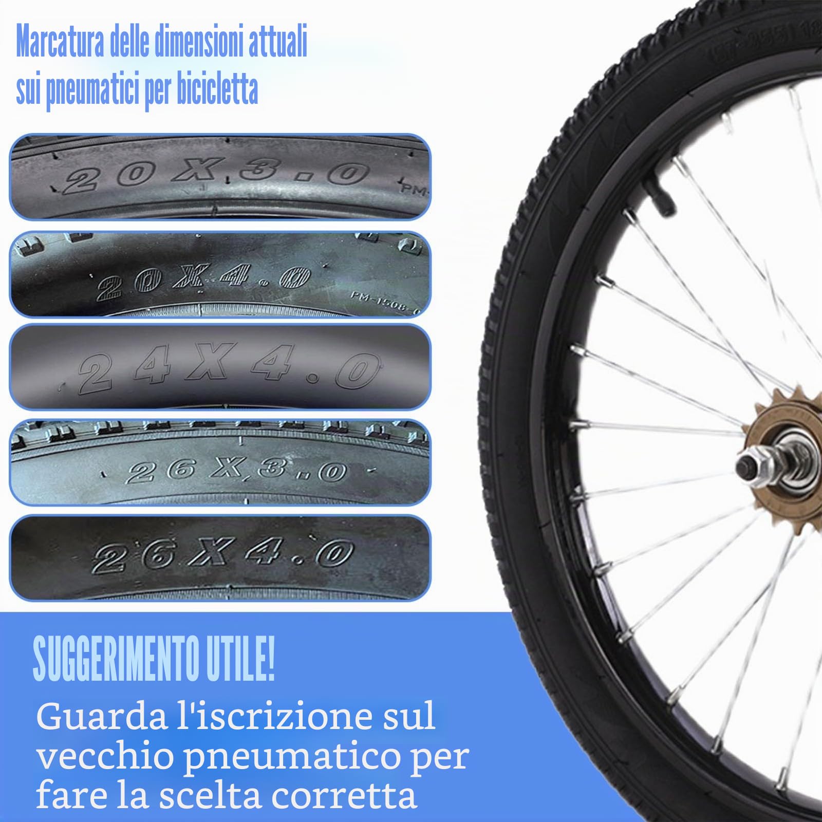 2 Pneumatici Fat Bike, 20/24/26x3.0/4.0, pneumatici per bicicletta da spiaggia a prova di foratura, pneumatici grassi pieghevoli antiscivolo, set di ricambio per mountain bike e neve