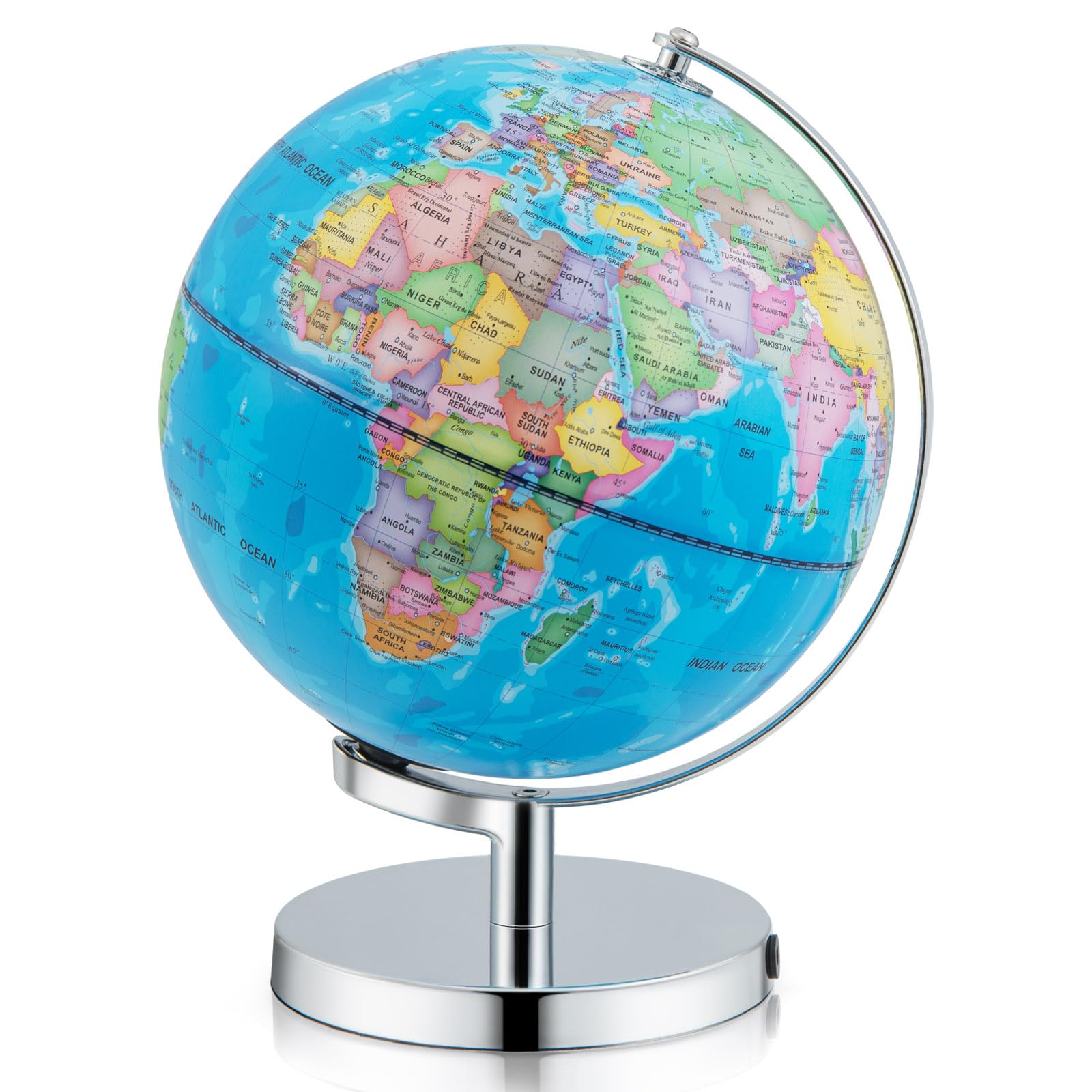 GOPLUS Globe Terrestre Lumineux Interactif 3 en 1 pour Enfants - Carte du Monde, 88 Constellations, Veilleuse, Support Décoratif pour Maison, Salle de Classe, Bureau