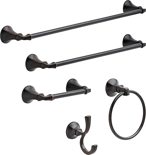 Miniatura 2 de DELTA FAUCET Rubber Limited 76435-RB Ashlyn - Accesorio de baño con gancho doble para toallas en bronce veneciano