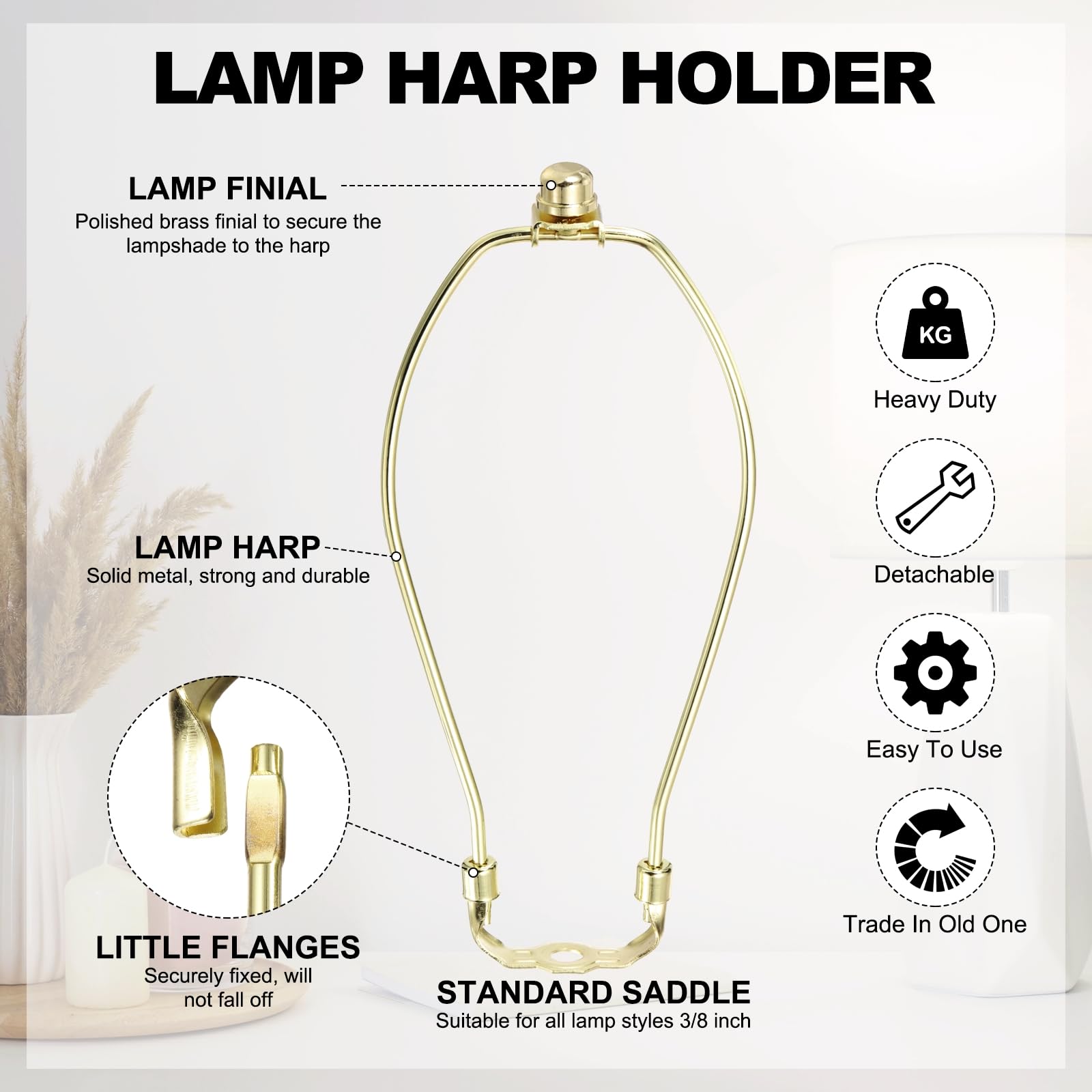 YOKIVE 9.5 Inch Lamp Harp - Image 4