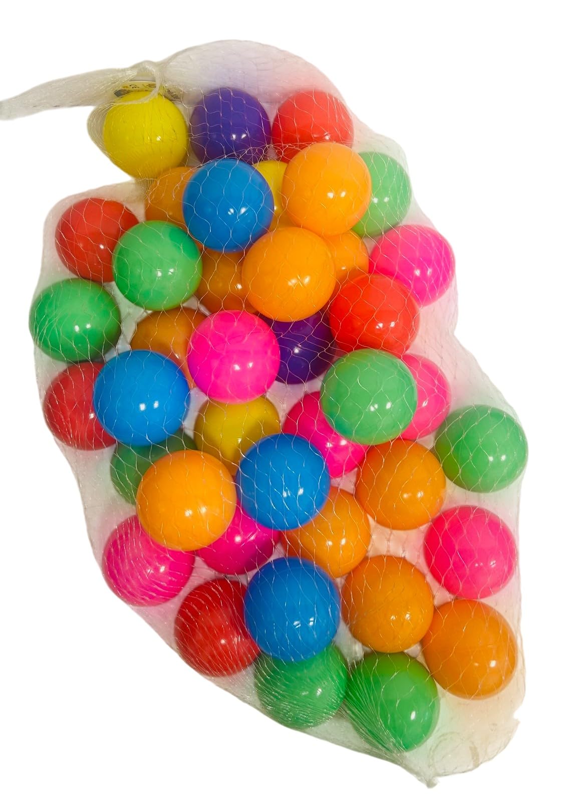 Sacca con Palline Colorate Cesta con 40 Palline Colorate ∅ 7 cm per Bambini in Rete Richiudibile Piscina Cameretta Gioco 40 Palline Palline di Plastica Colorate Gioco per Bambini (B)