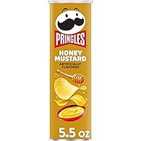 Vista 1 de Pringles Papas fritas bocadillos de almuerzo aperitivos sobre la marcha mostaza de miel lata de 55 onzas 1 lata