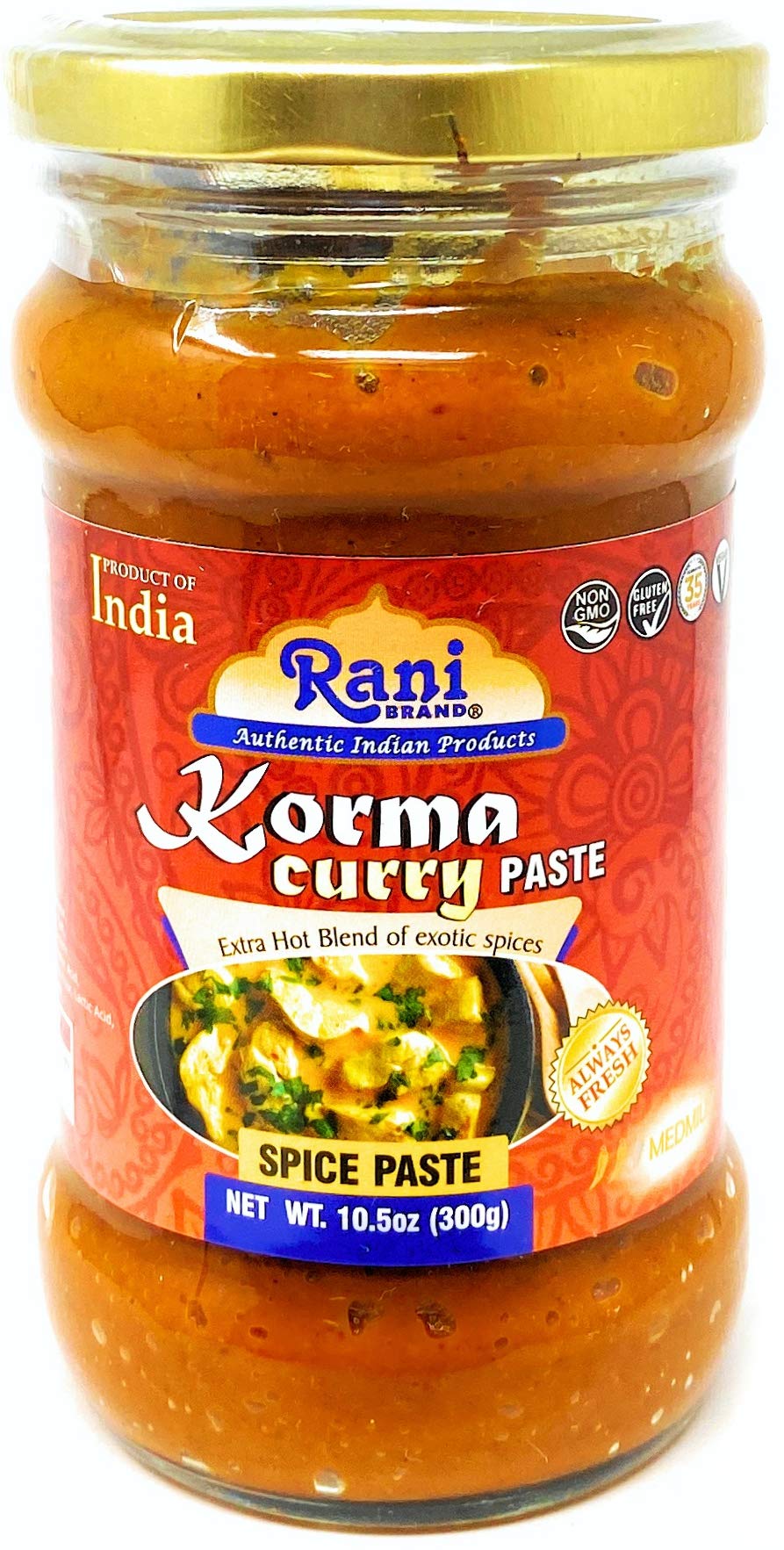 Buy Rani Korma Curry Cooking Spice Paste 10.5oz (300g) Glass Jar No Colors All Natural NON