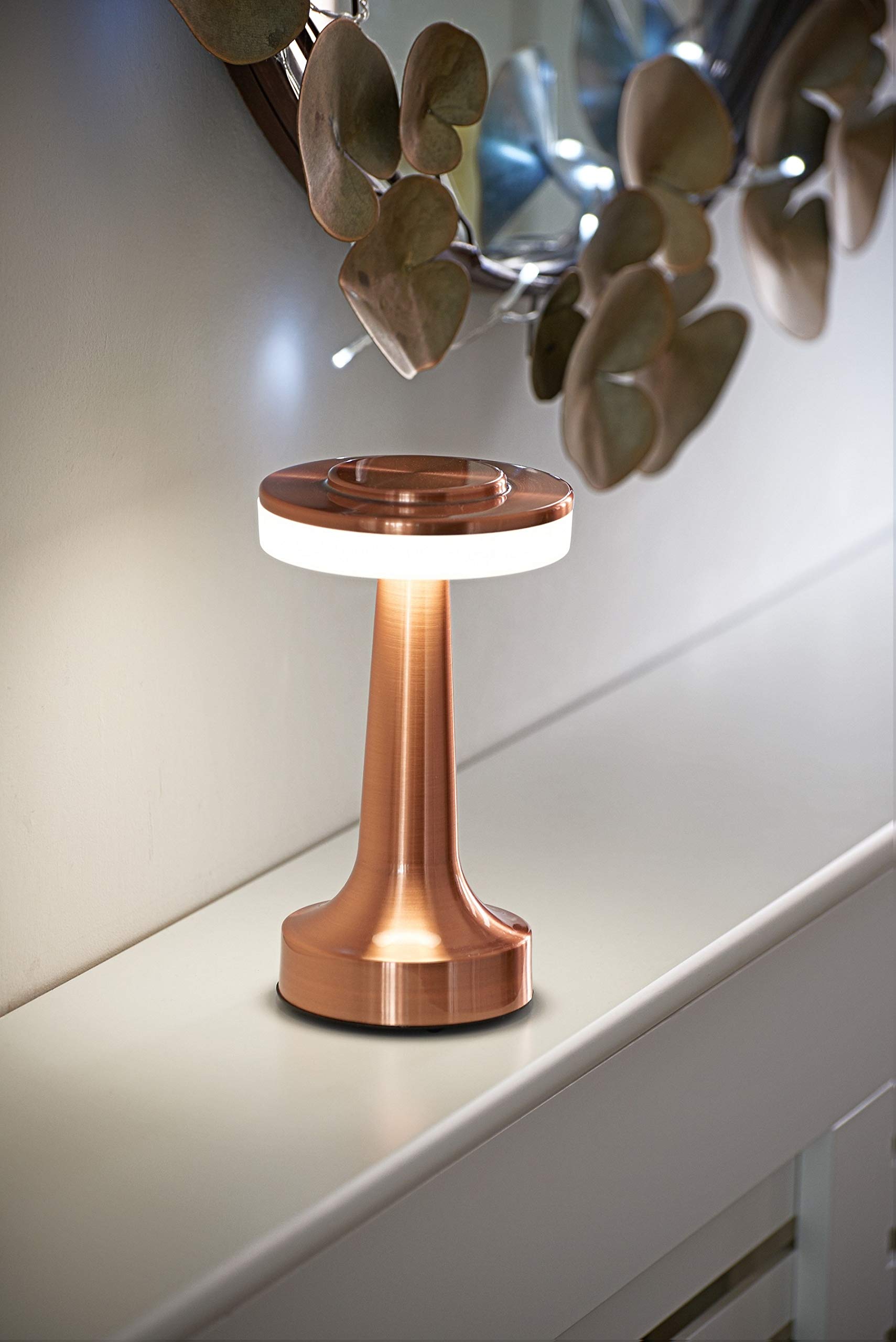 Auraglow - Lampada Da Tavolo Touch A LED, Ricaricabile, Senza Fili - Foto 2