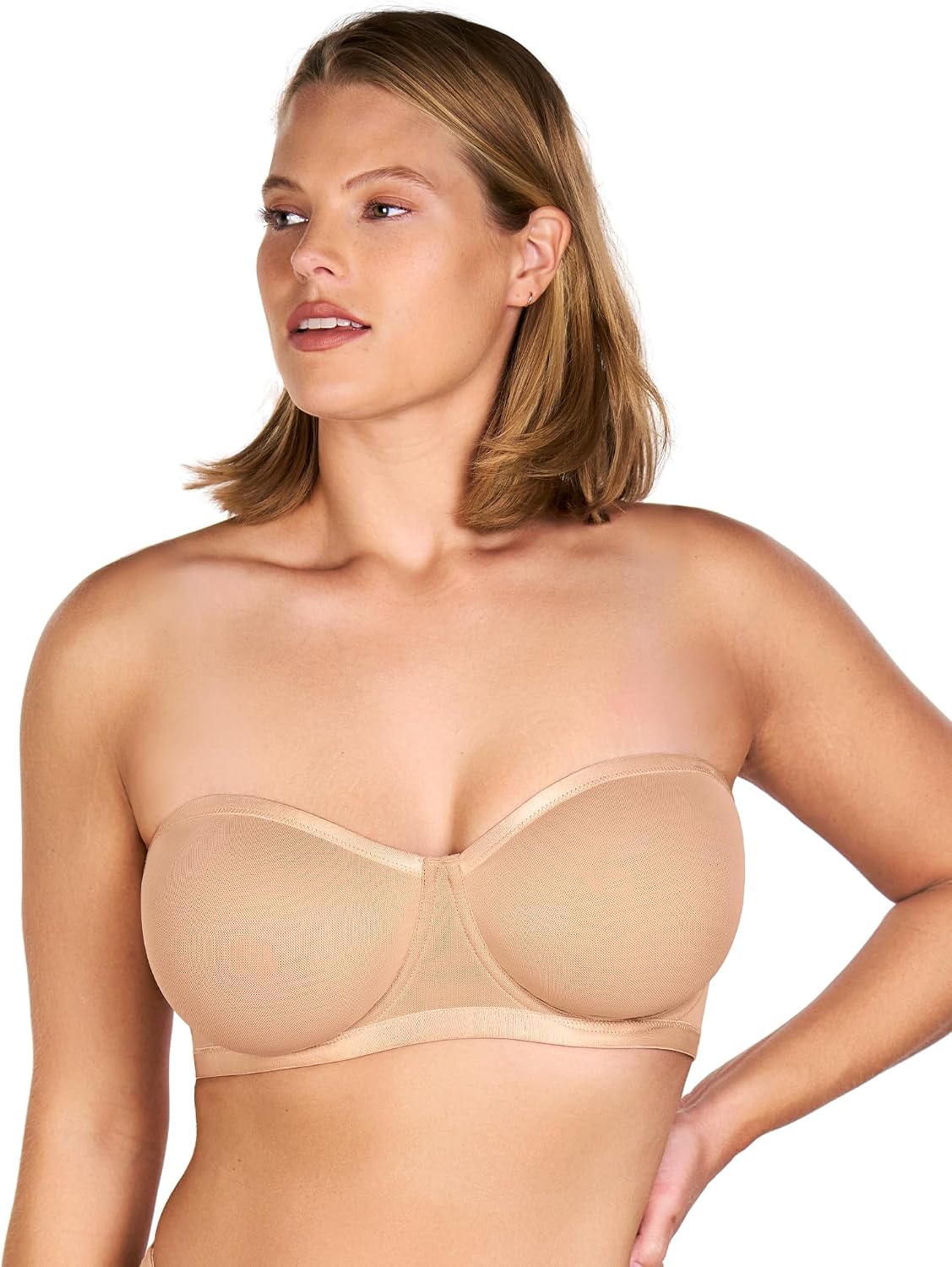 HSIA Strapless Bras for Women, Bella Convertible Minimizer Bra for Large Bust Unlined Underwire Balconette Bras