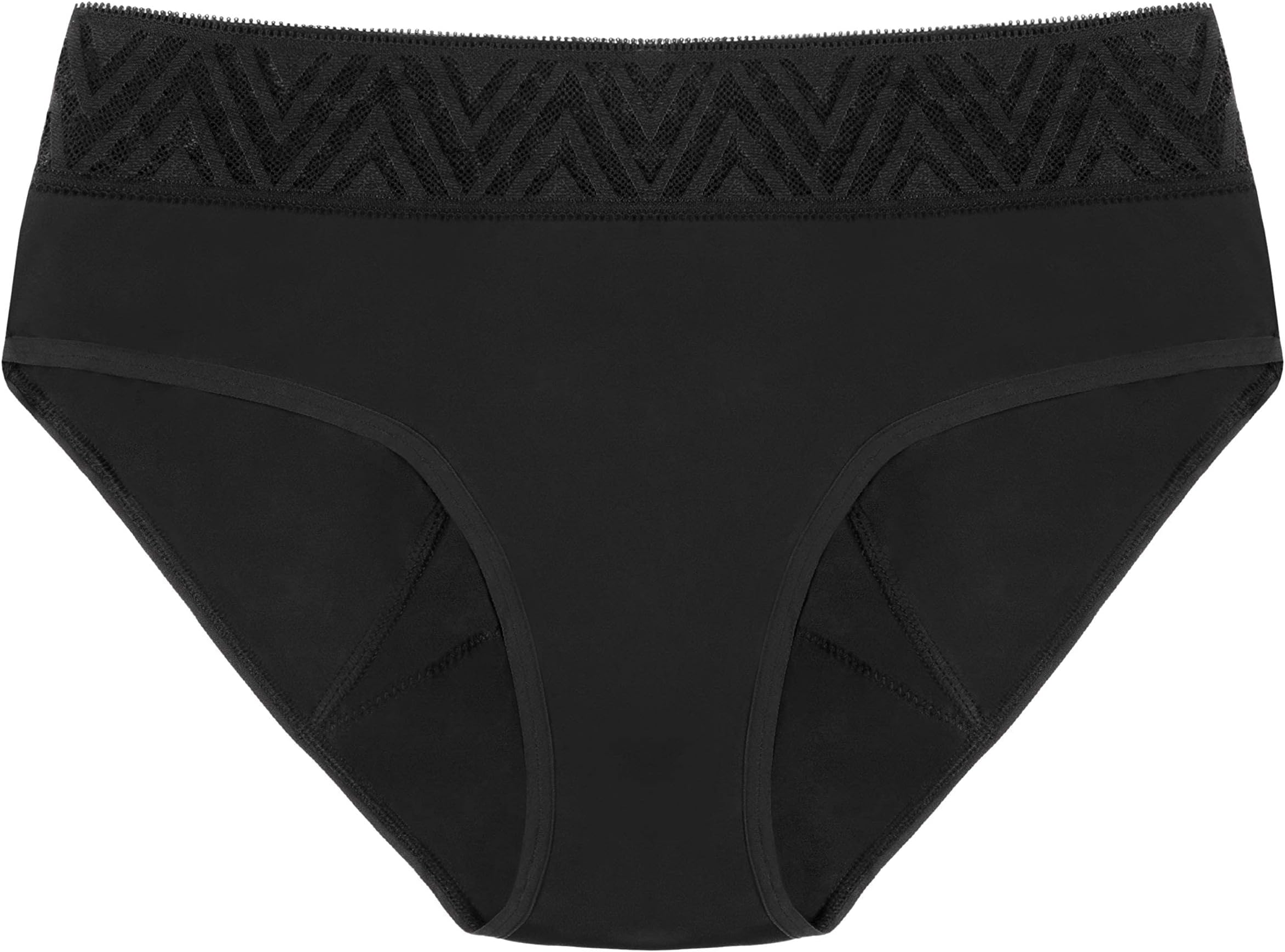 Thinx Teens Hiphugger Period Underwear, Black, Medium