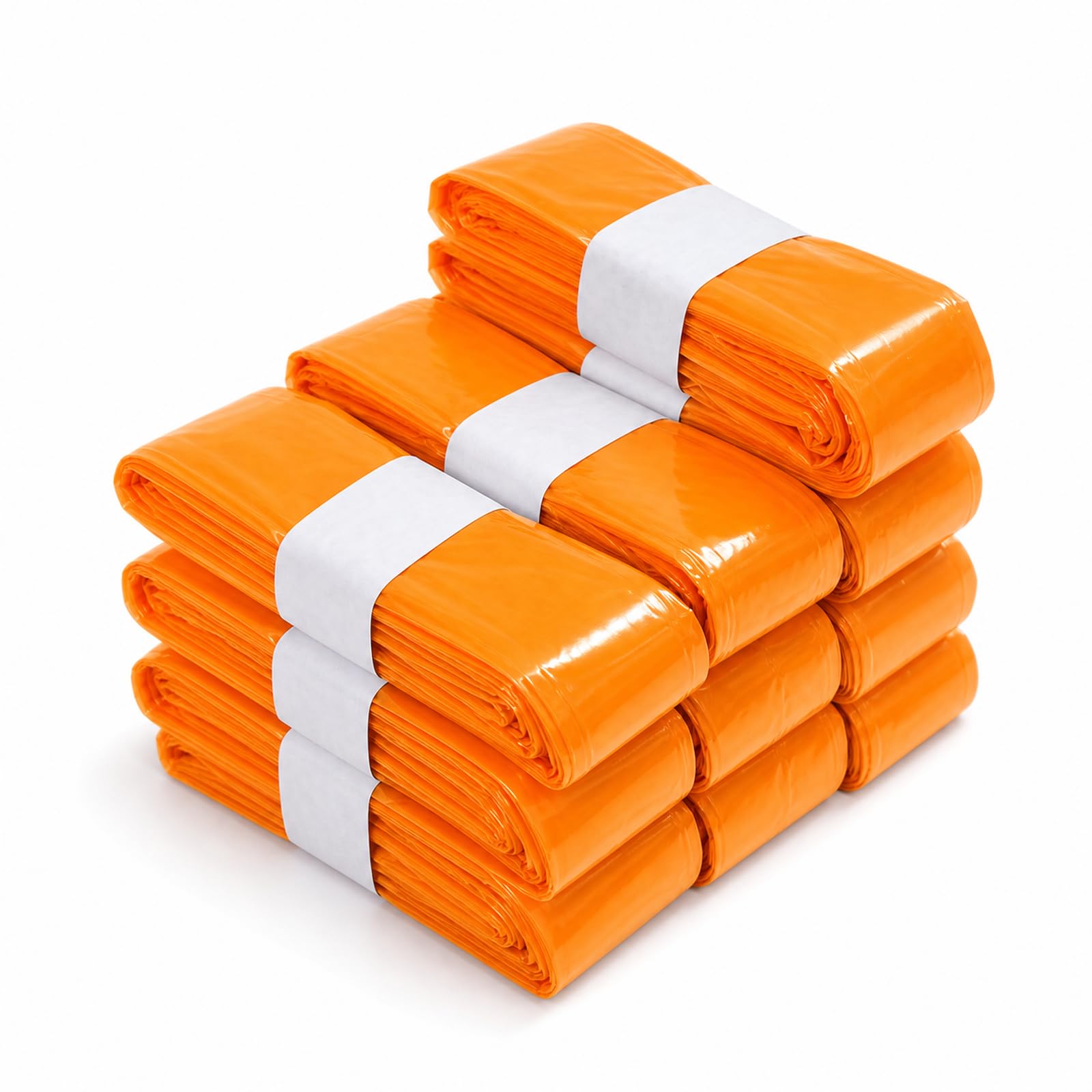 HUSQEN Nappy Bin Refills for Genie, Angelcare, Munchkin 8 Pack 4.5m (Orange)