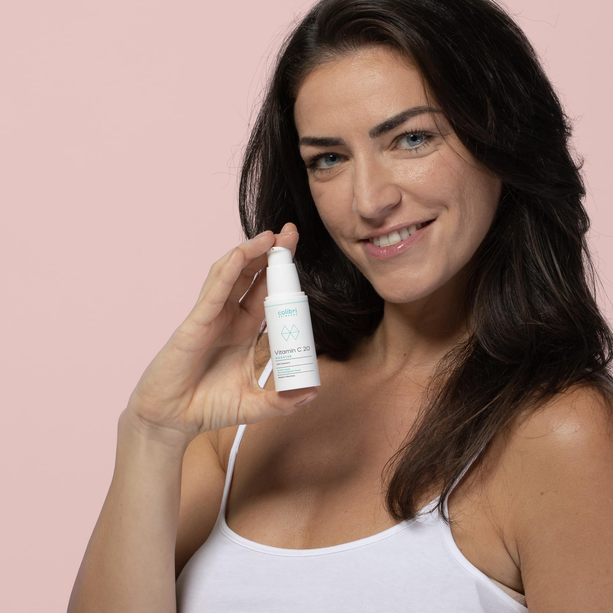 colibri skincare Vitamin C20 Booster 30ml - hochdosierte Gesichtspflege wirkt Pigmentflecken, feinen Falten und Sonnenschäden entgegen - Vitamin C Serum Gesicht - Anti Aging Serum