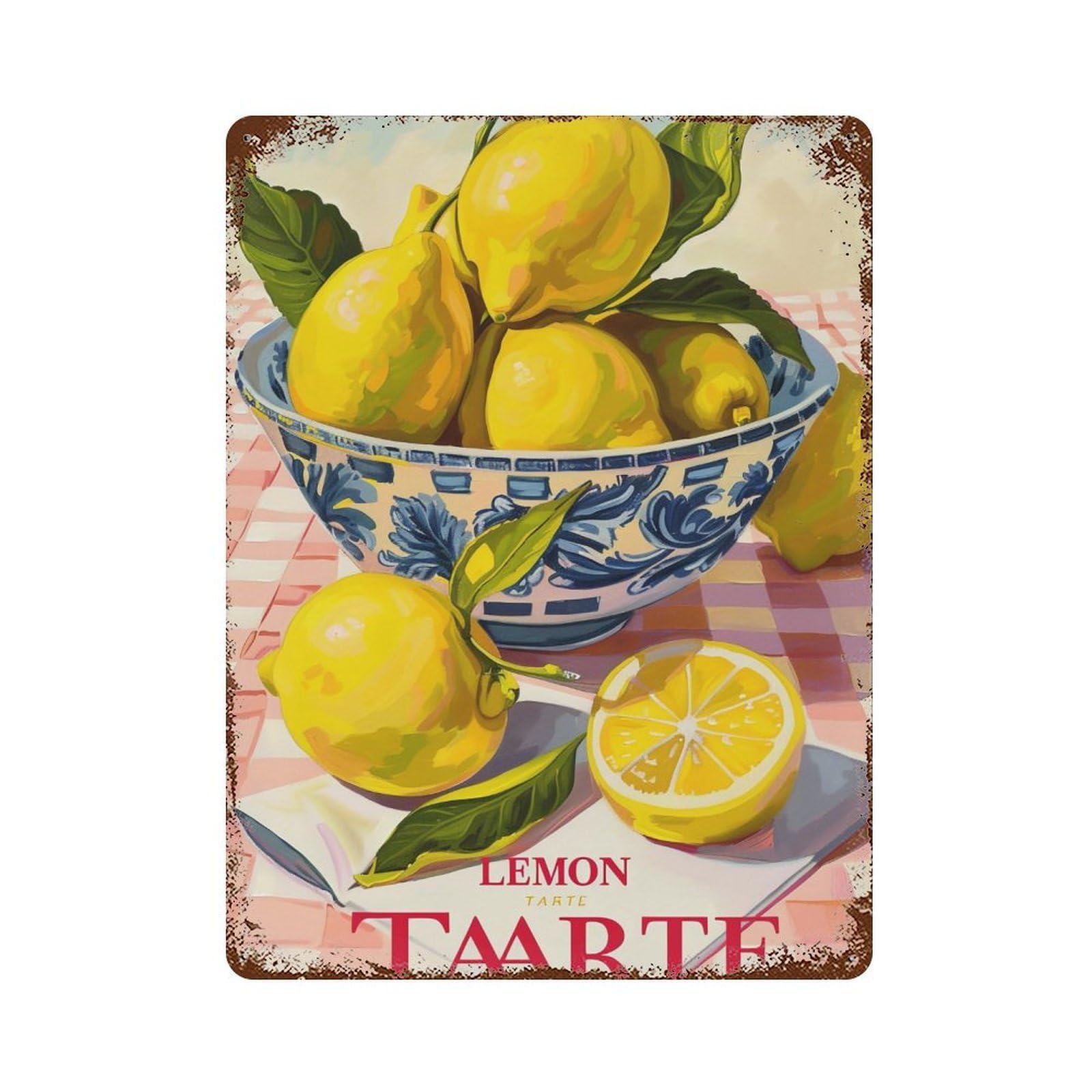 HDURYEYRYY Lemon 01 Wall Retro Iron Vintage Art Metal Tin Sign Poster Modern Home Cofffee Club Art Bar Shop Decor 40x30cm