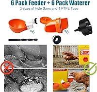 Vista 2 de Alimentador automático de pollos sin desperdicios, alimentador automático de aves de corral, juego de comedero y bebedero de pollos para bricolaje