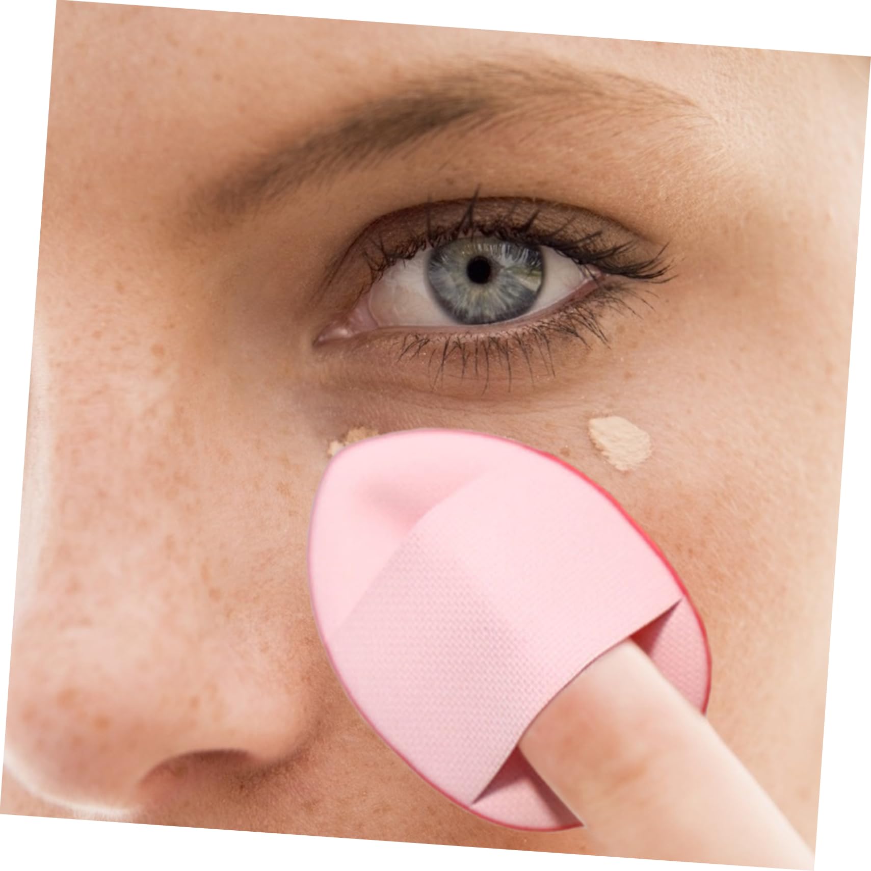 CALLARON 1 Set 5pcs Fingertip Puff Round Cushion Powder Puff Makeup Mini Finger Powder Sponge Fluffy Mini Puff Cotton Finger Sponge Loose Finger Puff Makeup Pad Hydrophilic Polyurethane