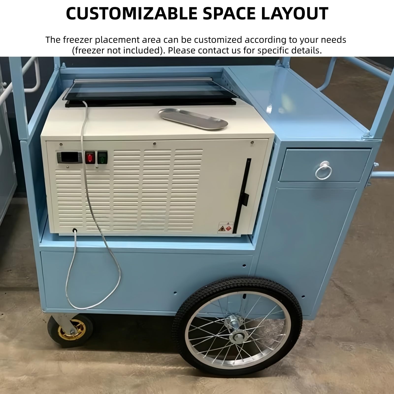 Carrello multifunzionale di vendita dell'alimento con progettazione personalizzabile per la stalla del mercato e gli eventi all'aperto
